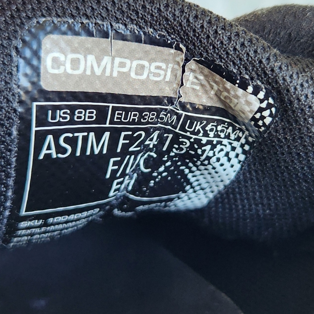 Ariat "Outpace" Composite Toe Work Shoe Black Shadow Purple | Women's Size 8 - Picture 10 of 14